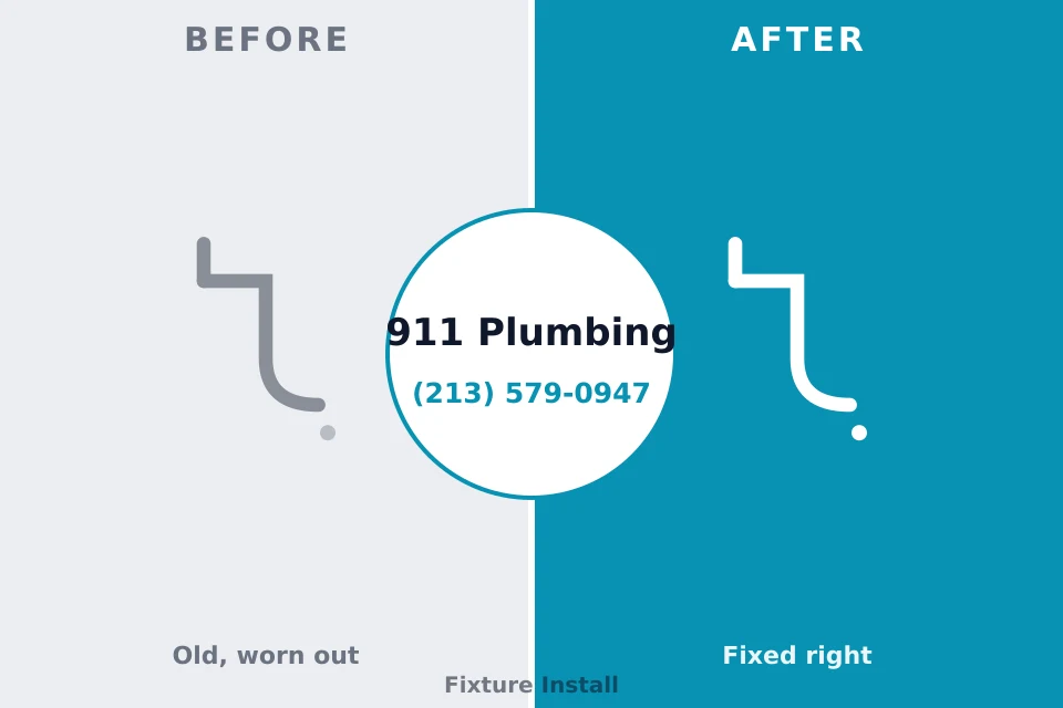 Before and after: plumbing repair Kendallville, IN